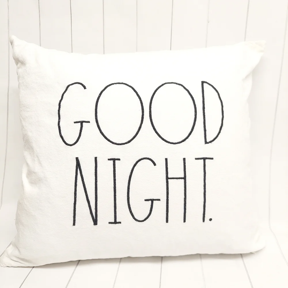 Rae Dunn GOOD MORNING/NIGHT Pillows